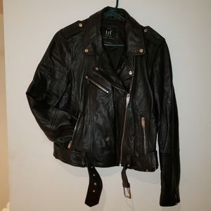 Zara leather motorcycle jacket
